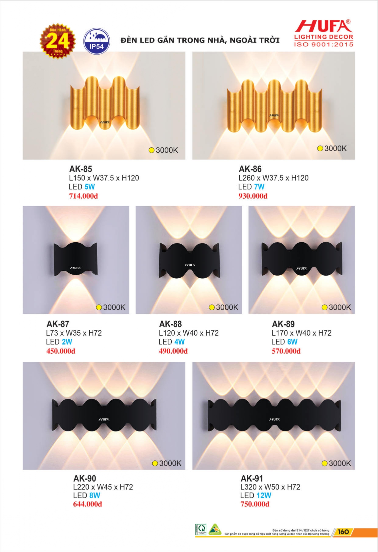 Bảng giá đèn LED HUFA 2026